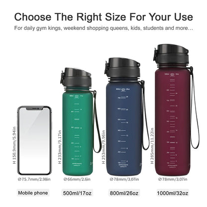 Brand BPA Free Leak Proof Sports Travel Water Bottle High Quality Tour Hiking Portable My Favorite Protein Shaker Drink Bottles