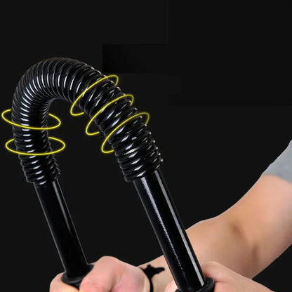 “Flexoora Spring‑Loaded Arm Strength Bar – Gym Fitness Body Adjustable 20‑60kg Upper‑Limb Trainer”