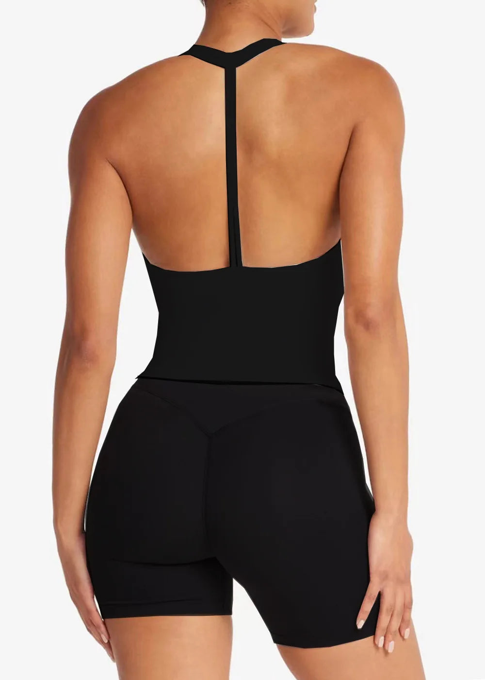 “Flexoora Women’s Halter Vest with Chest‑Pad – Gym & Yoga”