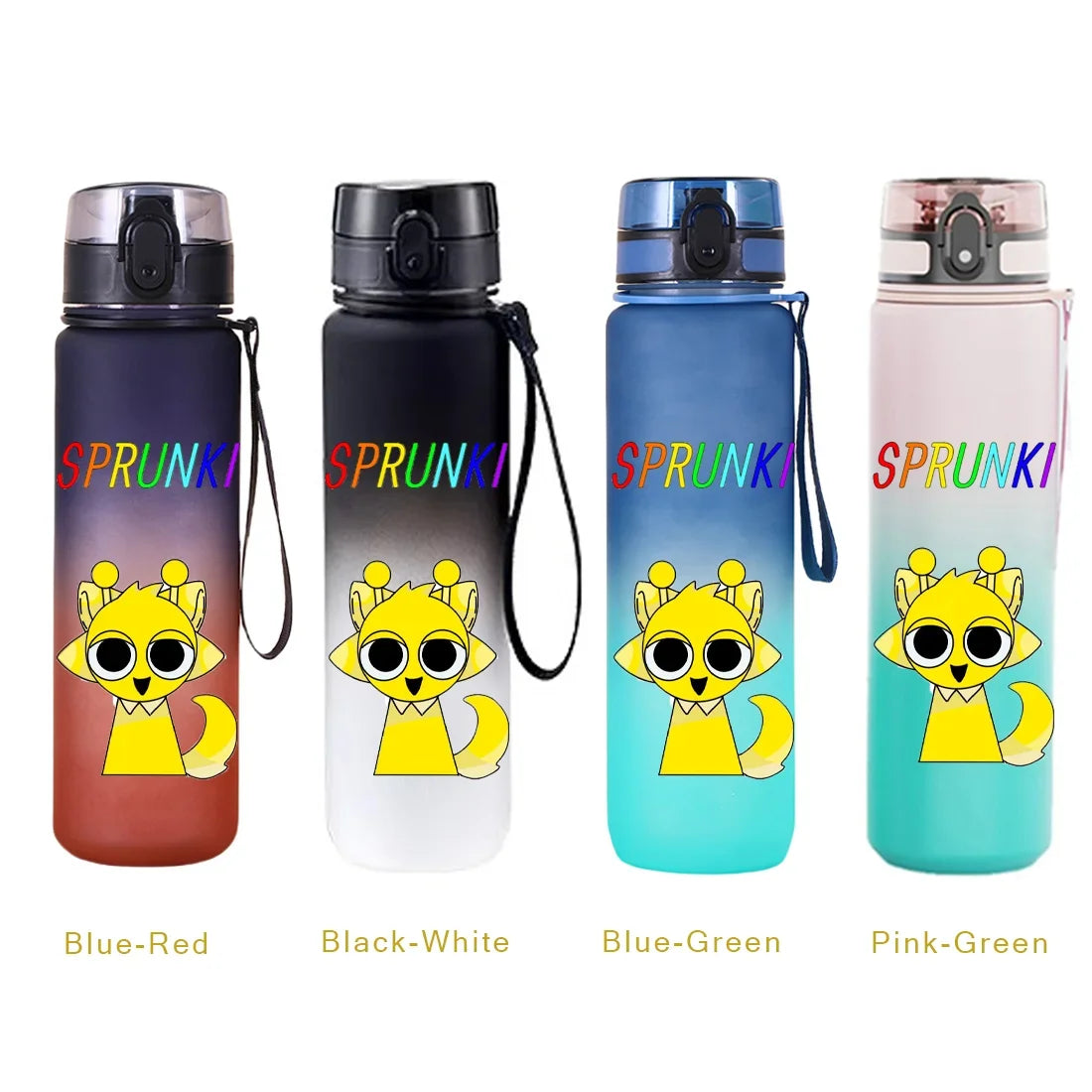 650ML Sprunki Sports Water Cup Portable Fitness Drink Bottle Kettle Outdoor Travel Office Jugs Shaker Drink Bottle Game Gifts