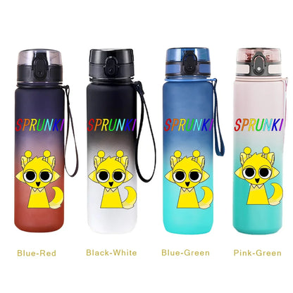 650ML Sprunki Sports Water Cup Portable Fitness Drink Bottle Kettle Outdoor Travel Office Jugs Shaker Drink Bottle Game Gifts
