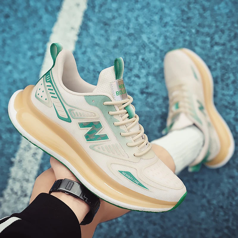 Sports Shoes for Men Mesh Breathable Comfortable Outdoor Sports Trendy Lace-up Sneakers 2025 New Casual Running Shoes for Man