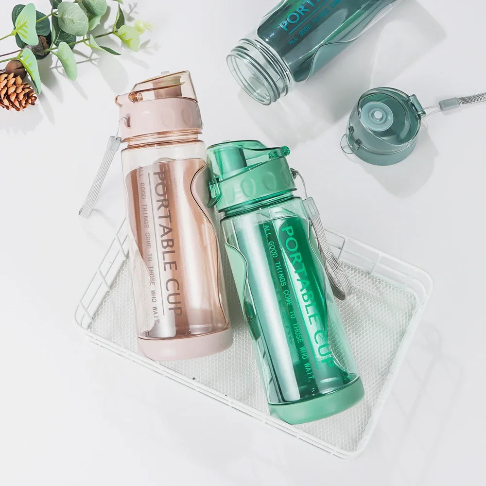 500ml Portable Sports Water Bottle Plastic Outdoor Gym Travel Drinks Mugs Clear Leakproof Drinking Bottle Water Bottles