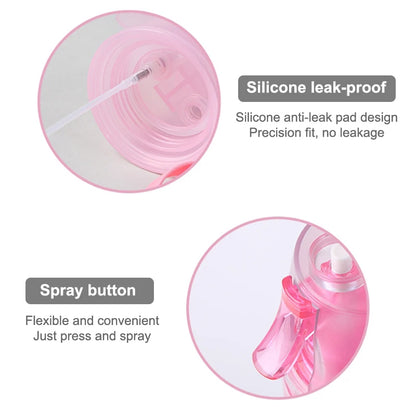 Sports Water Bottle Spray Cup Outdoor Portable Kettles Jug Large Capacity Men And Women 600ml