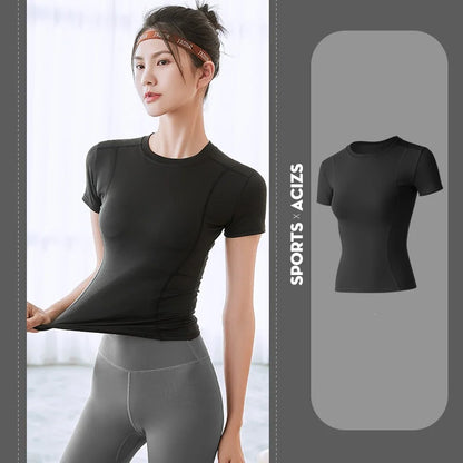 “Flexoora Women’s Quick‑Dry Slim Fit Running Tee”