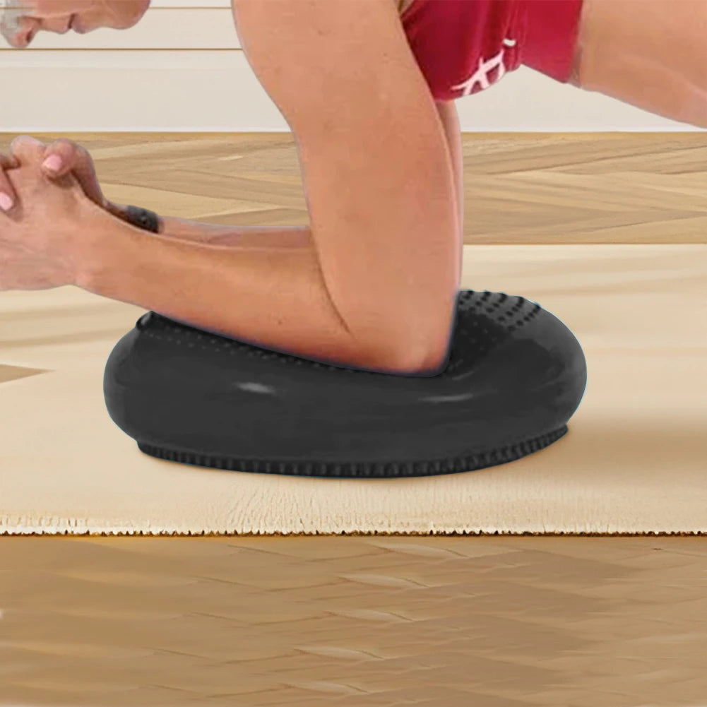 “Flexoora Inflatable Balance Cushion – Gym Fitness Body Travel‑Friendly Wobble & Massage”