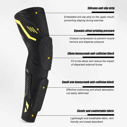 “Flexoora Padded Arm Sleeve – Gym Fitness Body Protective Compression for Basketball, Football & Volleyball”