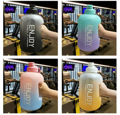 3 Liter Sports Water Bottle With Handle Large Capacity Fitness With Scale Gradient Kettle Outdoor Plastic Portable Water Bottle