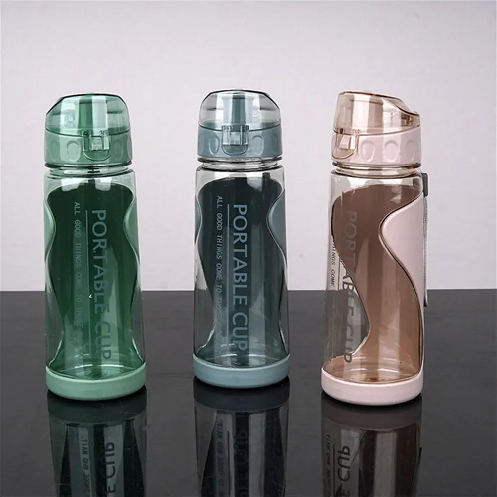 500ml Portable Sports Water Bottle Plastic Outdoor Gym Travel Drinks Mugs Clear Leakproof Drinking Bottle Water Bottles