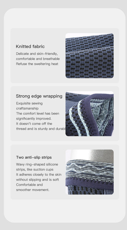 “Flexoora Men’s Knee Support Pads – Gym Fitness Body Silicone Spring for Basketball & Volleyball”