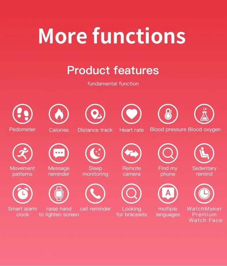 2025 Fitness Watch: Color Display, Step Tracker, Multi-Sport, Message Notifications, Remote Camera/Music Band