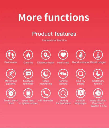 2025 Fitness Watch: Color Display, Step Tracker, Multi-Sport, Message Notifications, Remote Camera/Music Band