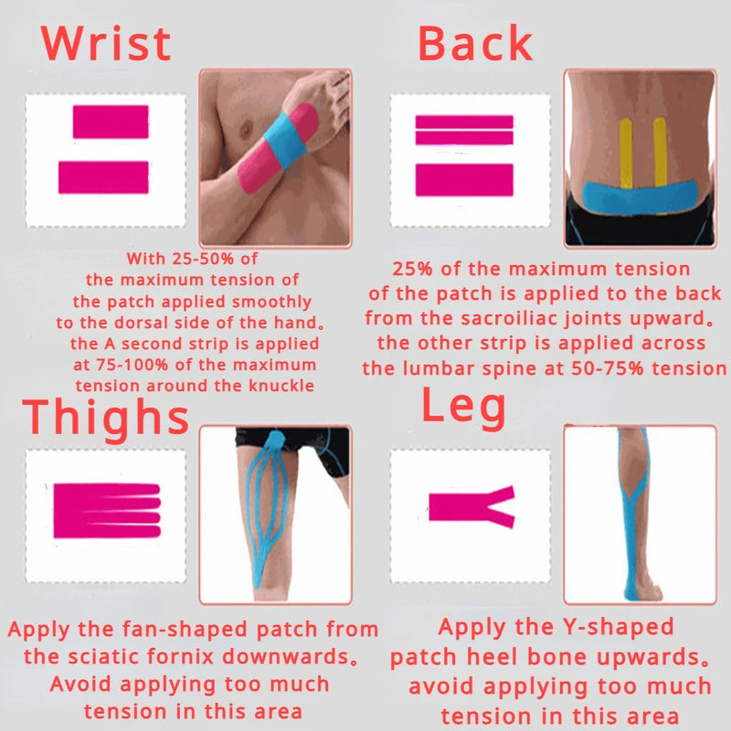 “Flexoora Muscle Energy Patch – Gym Fitness Body Waterproof 5 cm Kinesiology Tape”