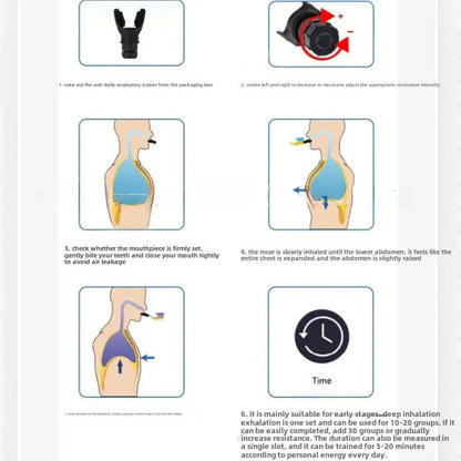 “Flexoora Breathing Trainer Lung Flexer – Gym Fitness Body Adjustable Resistance Respiratory Exerciser”