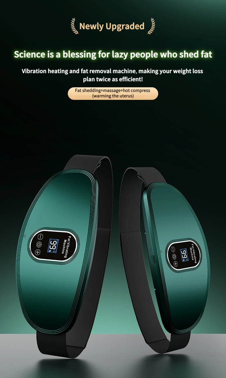 “Flexoora Hot Compress & Fat‑Burn Massage Belt – Gym Fitness Body USB Slimming Vibra Band”