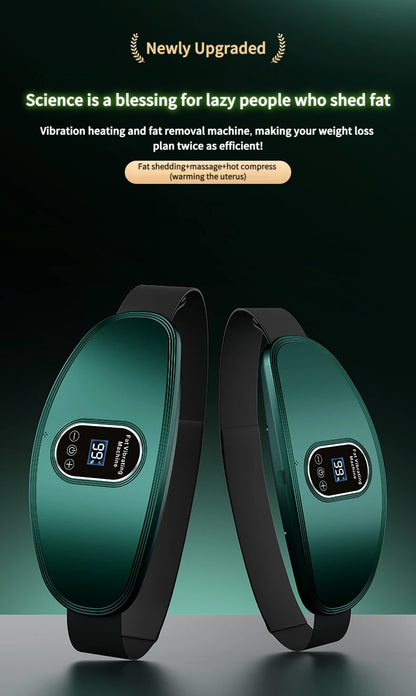 “Flexoora Hot Compress & Fat‑Burn Massage Belt – Gym Fitness Body USB Slimming Vibra Band”