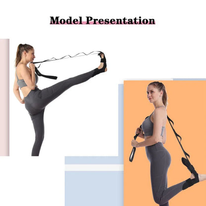 “Flexoora Flexibility Strap & Leg Stretcher – Gym Fitness Body Yoga & Rehab Band”
