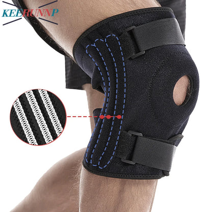 “Flexoora Plus‑Size Adjustable Knee Brace – Gym Fitness Body Patella Compression & Side Stabilizers”