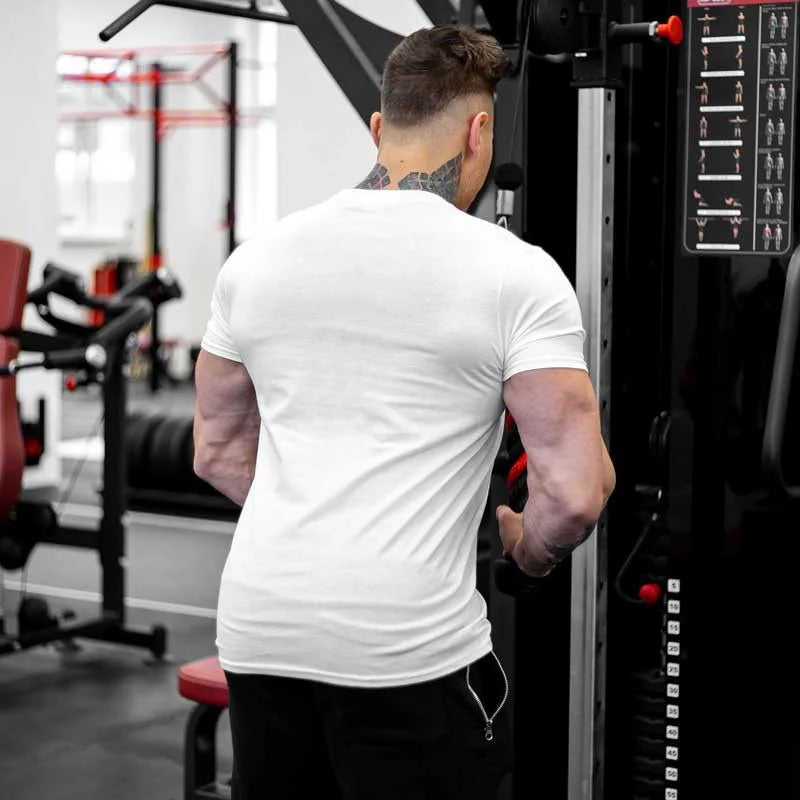 “Flexoora Men’s Cotton Print Short‑Sleeve Gym Tee – Casual & Training”