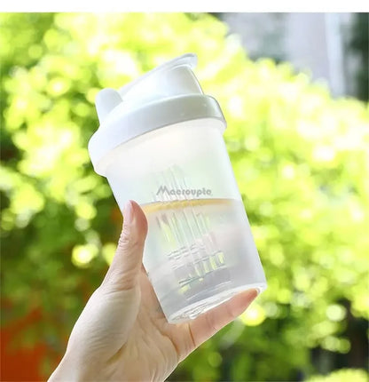Sport Shaker Bottle 400ML Whey Protein Powder Mixing Bottle Sport Fitness Gym Shaker Outdoor Portable Plastic Drink Bottle