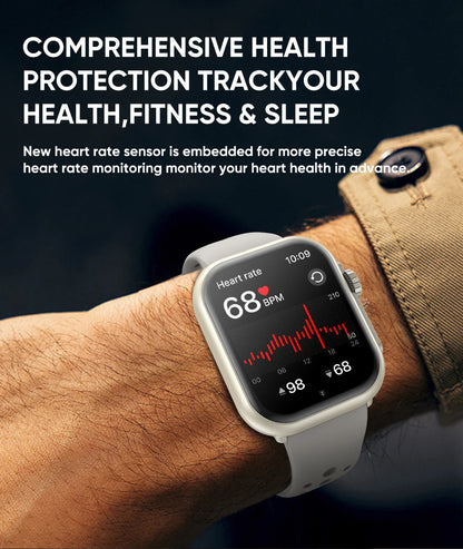 2025 New Fashion Sports Smart Watch Men Women 1.85-Inch HD AMOLED Full Touch Screen IP68 Waterproof Bluetooth Call SmartWatches