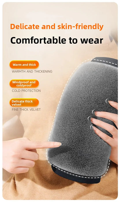 “Flexoora Winter Warm Knee Sleeves – Gym Fitness Body Adjustable Strap & Faux‑Fur Comfort”