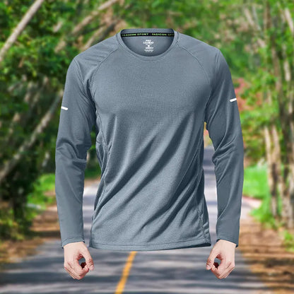 “Flexoora Men’s Quick‑Dry Long‑Sleeve Training Tee”