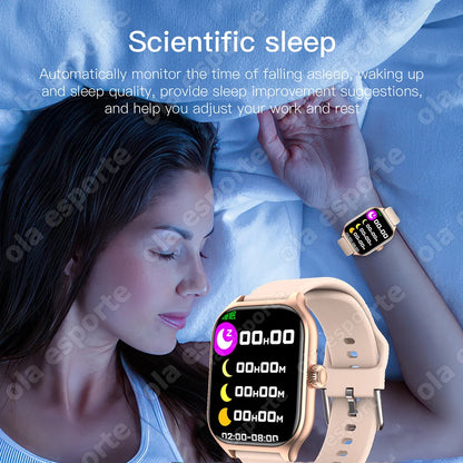 2025 New Smart Watch Men Women Gift Full Touch Screen Digital Sport Fitness Message Watches Bluetooth Call Smartwatch Wristwatch