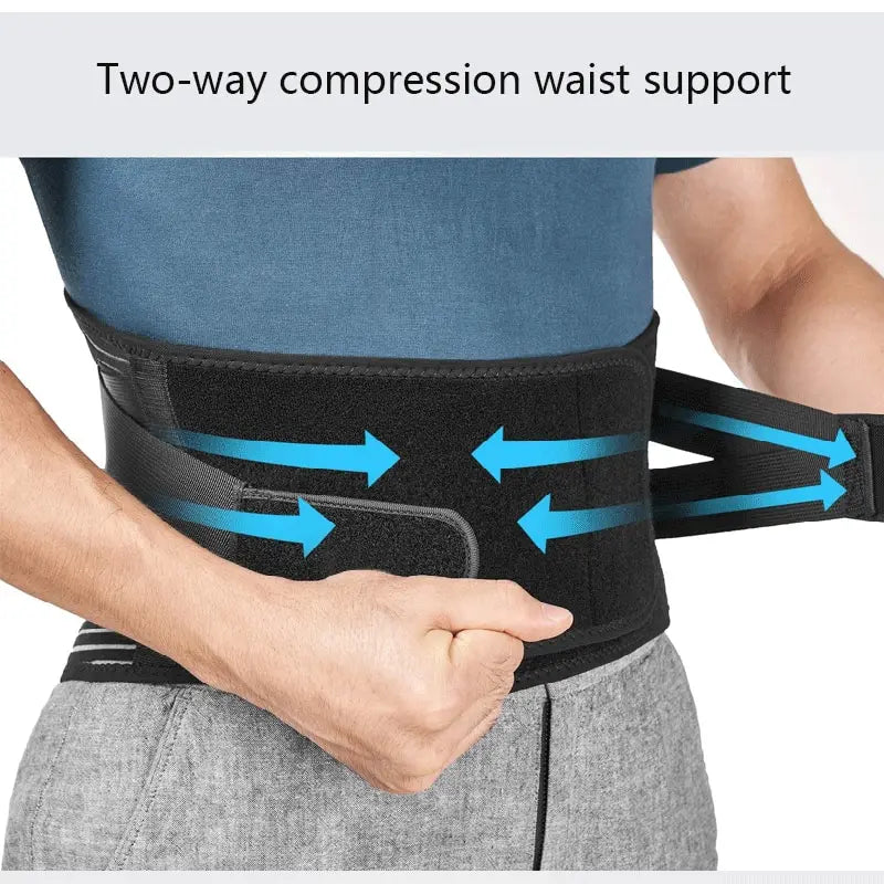 “Flexoora Lumbar Support Back Brace – Gym Fitness Body Breathable Decompression Belt for Sciatica & Scoliosis”