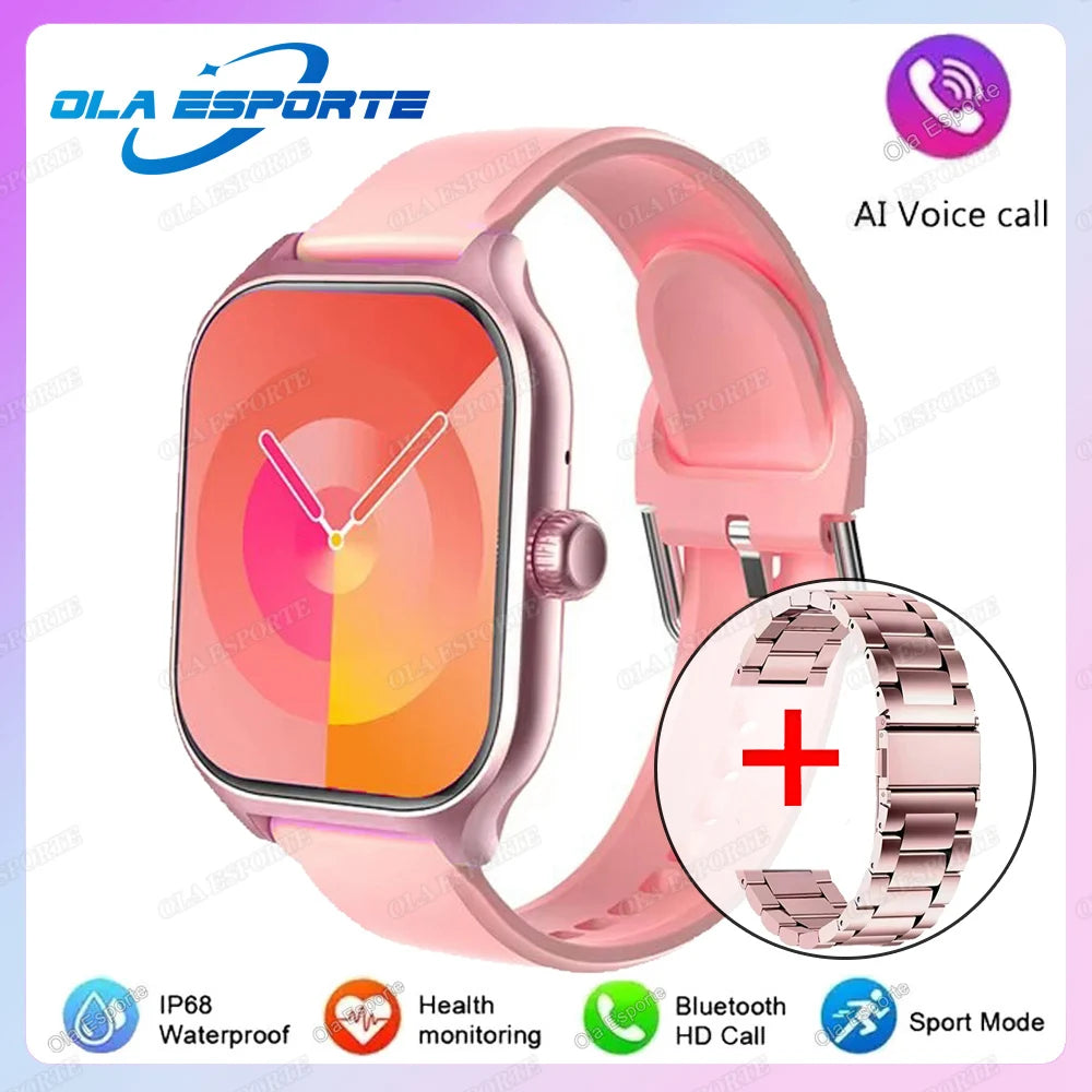 2025 New Smart Watch Men Women Gift Full Touch Screen Digital Sport Fitness Message Watches Bluetooth Call Smartwatch Wristwatch