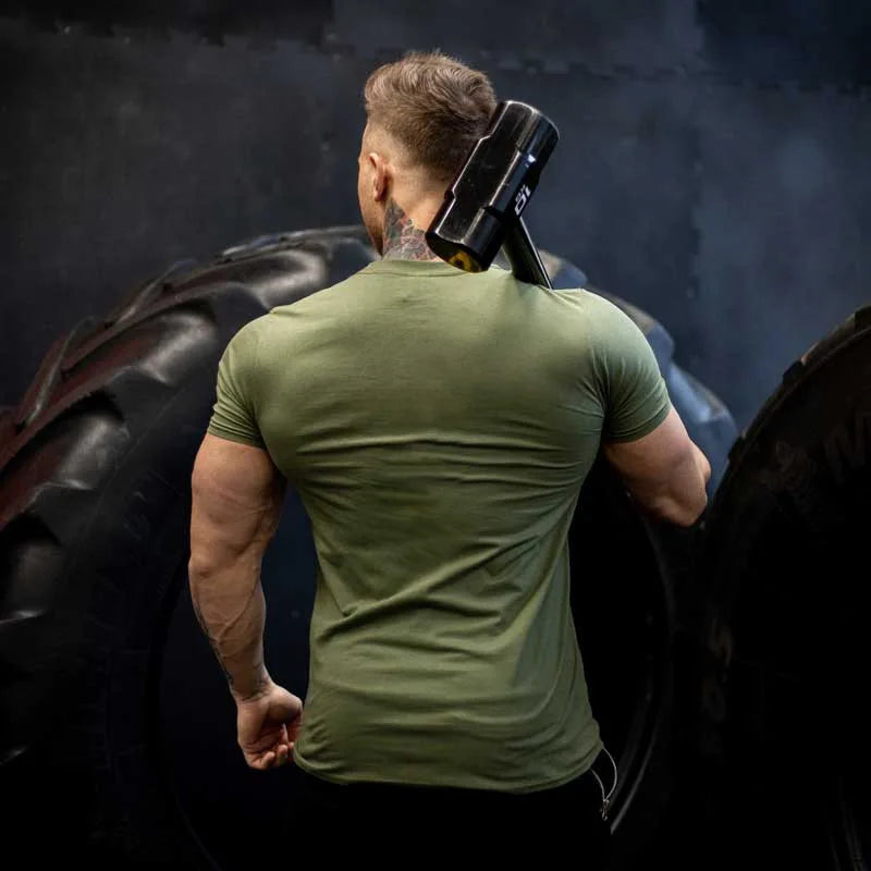 “Flexoora Men’s Cotton Print Short‑Sleeve Gym Tee – Casual & Training”