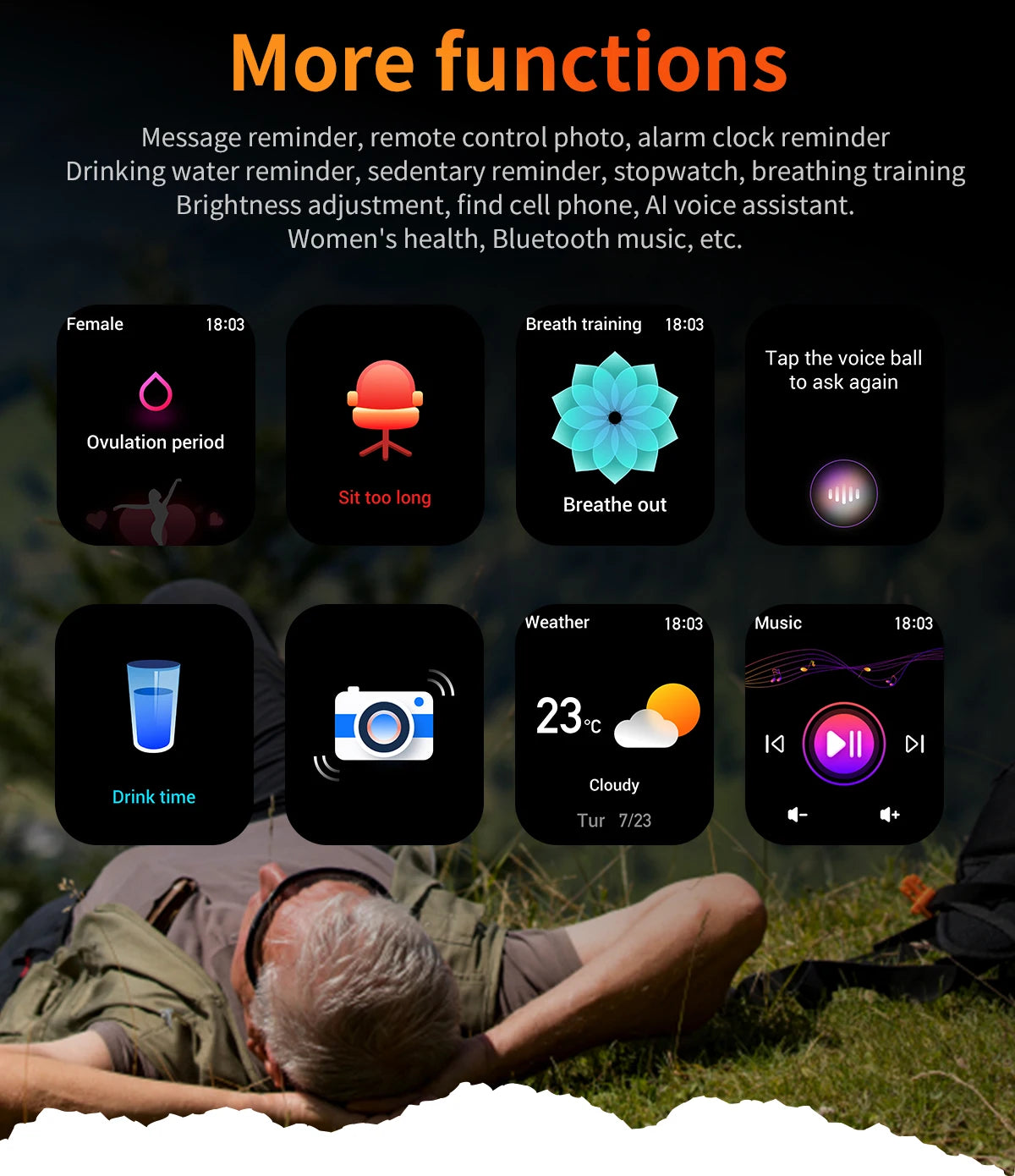 HDT11 Ultra Smart Fitness Watch with Bluetooth Calling Health Management Sleep Monitoring Multiple Sports Modes Water Resistant