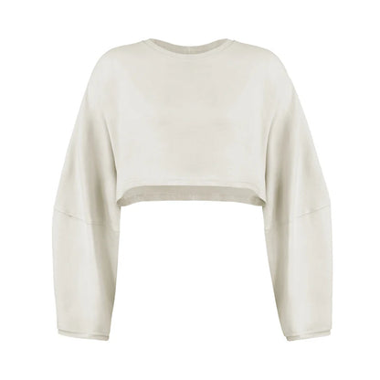 “Flexoora Women’s Loose Long‑Sleeve Crop Training Tee”