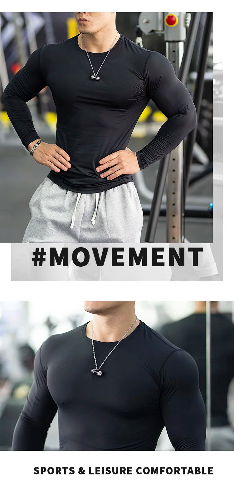 “Flexoora Men’s Quick‑Dry Tight Fit Long‑Sleeve Training Top – All‑Season”