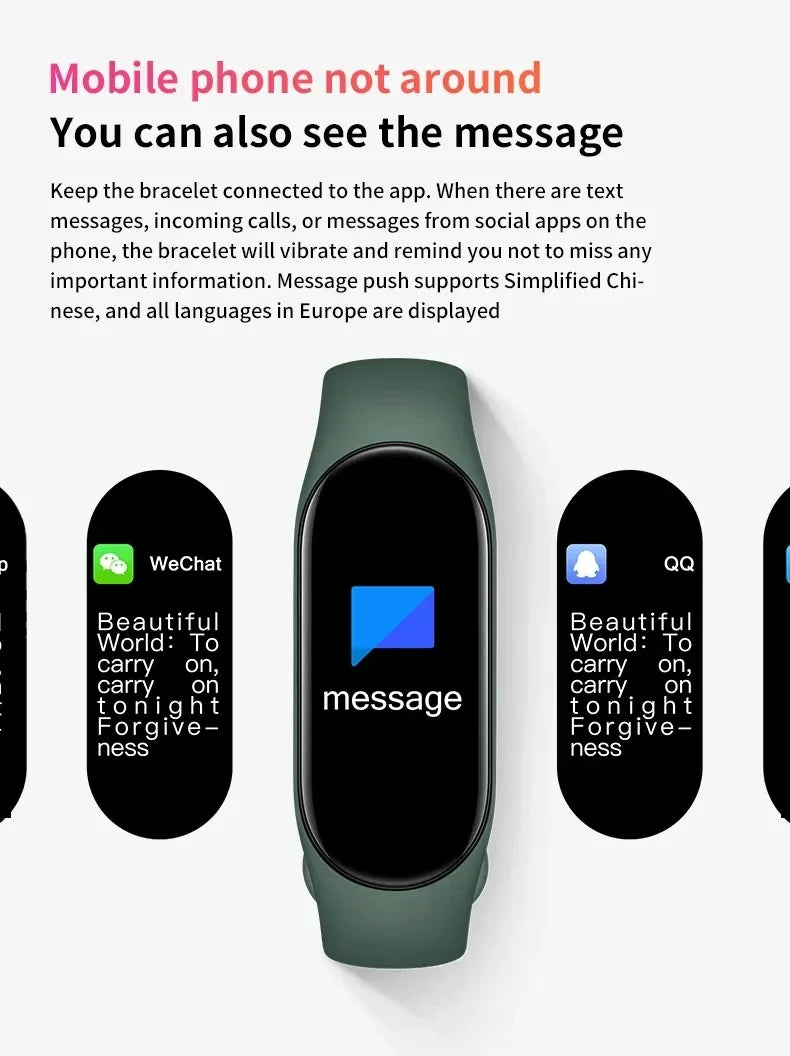 2025 Fitness Watch: Color Display, Step Tracker, Multi-Sport, Message Notifications, Remote Camera/Music Band