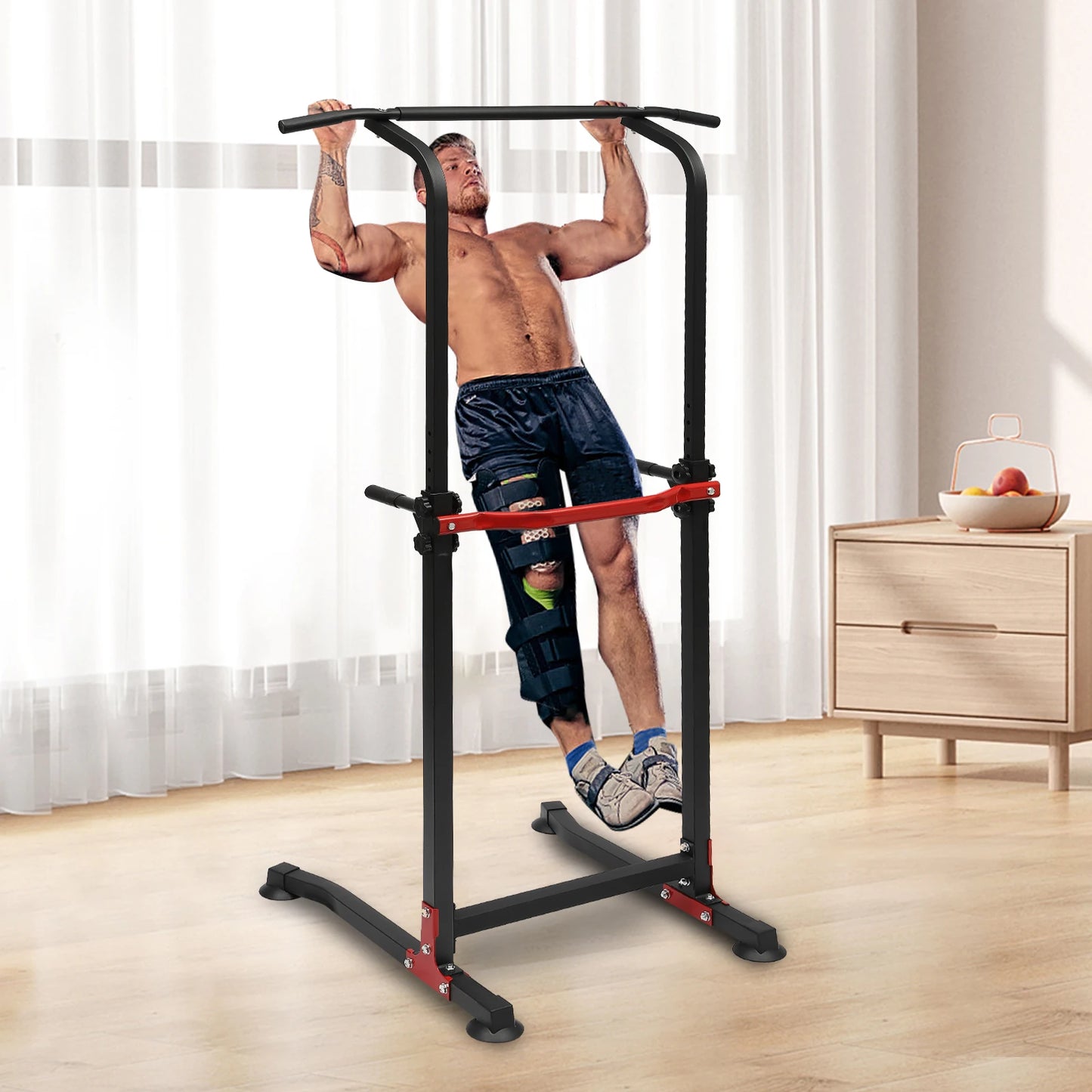 “Flexoora Power Tower Dip Station – Gym Fitness Body Multi‑Function Pull‑Up & Push‑Up Bar”