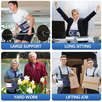 “Flexoora Lumbar Support Back Brace – Gym Fitness Body Adjustable Belt with Bionic Support Plate for Lower Back & Sciatica”