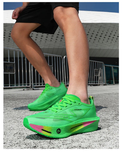 Running Shoes Carbon Board Speciality Marathon Men Sports Breathable Lightweight Women's Comfortable Athletic Nonskid Sneakers