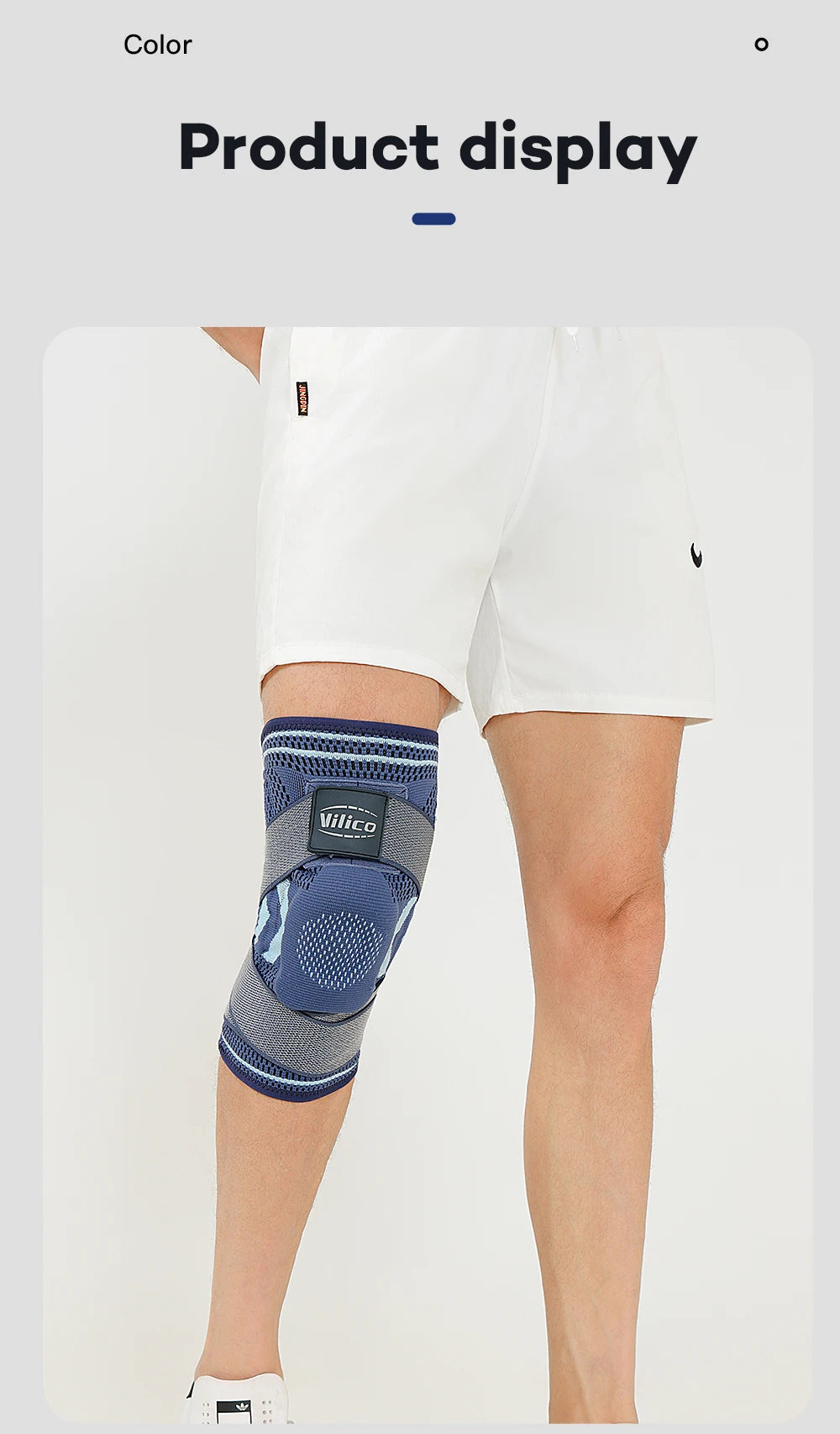 “Flexoora Men’s Knee Support Pads – Gym Fitness Body Silicone Spring for Basketball & Volleyball”