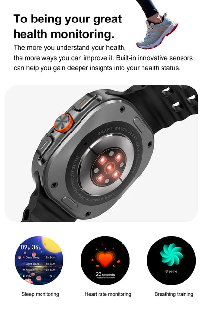 2025 New Watch 7 Ultra Smart Watch Men 32GB Memory Video GPS NFC 47mm AMOLED Fitness Waterproof Sport Tracker Health Smartwatch