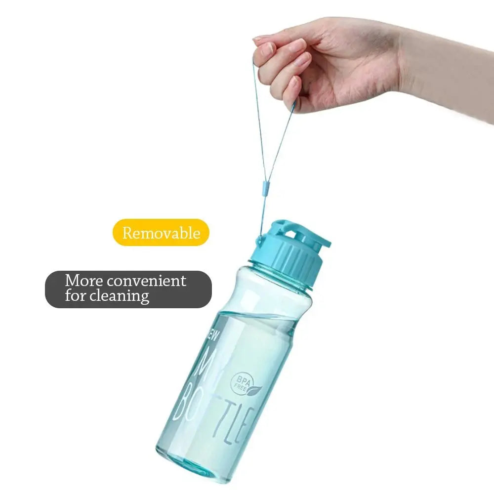 650ML Transparent&Portable Leak-proof Shaker Sports Water Bottle with Lid For School Gym Travel Girl Boy BPA Free