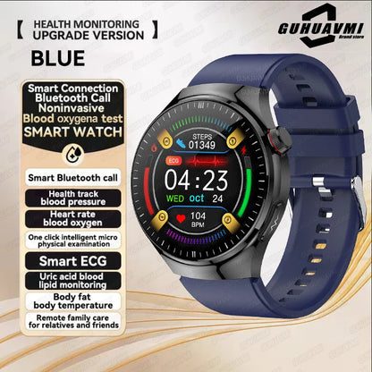 2025 New Smart Watch For Men Health ECG+HRV Blood Oxygen Uric Acid Fitness Sport Tracker Watches body fat Sleep Call Smartwatch