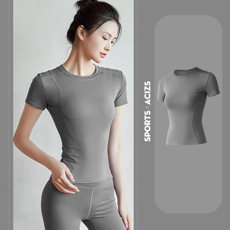 “Flexoora Women’s Quick‑Dry Slim Fit Running Tee”