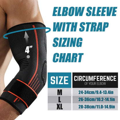 “Flexoora Adjustable Elbow Brace – Gym Fitness Body Compression Sleeve & Strap”