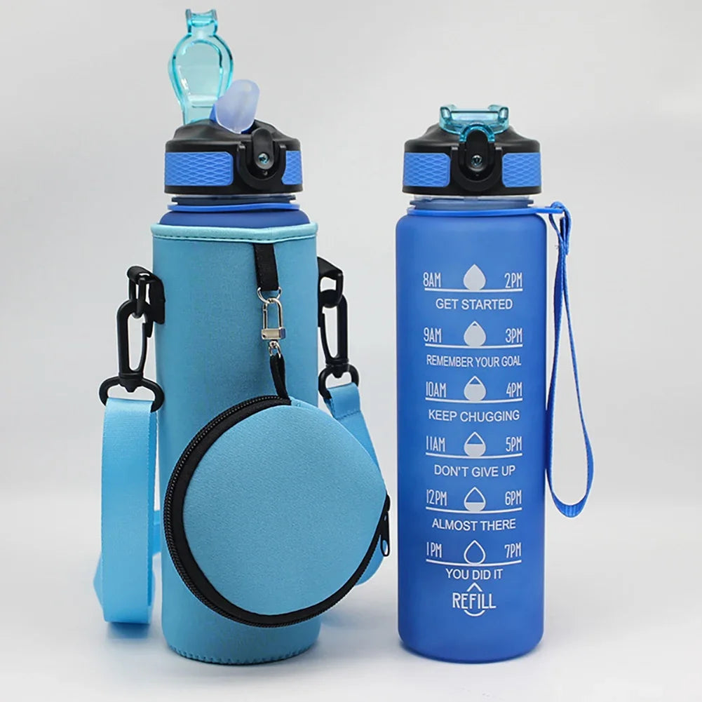 1000ML Sports Bottle Case with Adjustable Shoulder Strap Water Bottle Holder Neoprene Carrier Insulated Water Jug Carrier Pouch