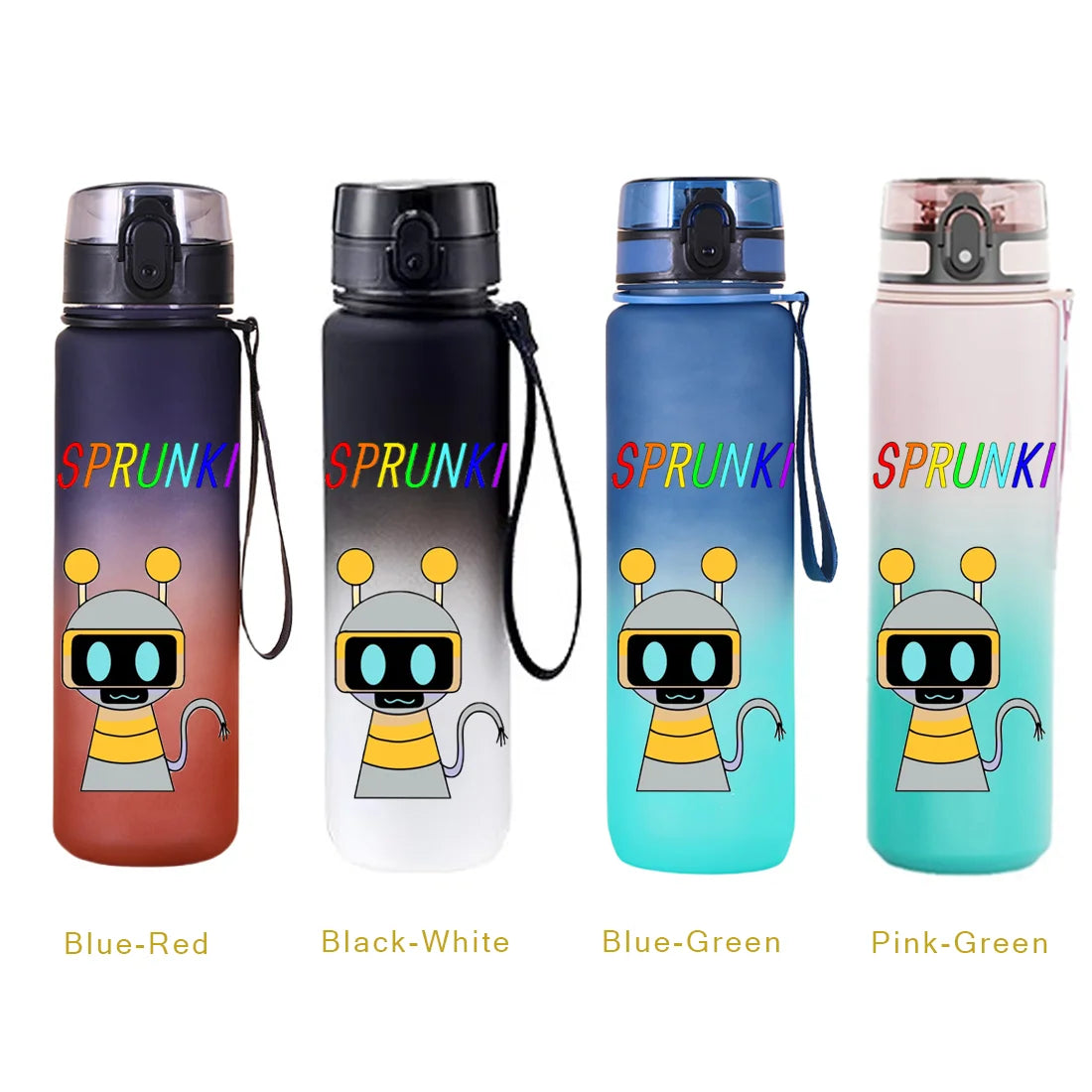 650ML Sprunki Sports Water Cup Portable Fitness Drink Bottle Kettle Outdoor Travel Office Jugs Shaker Drink Bottle Game Gifts