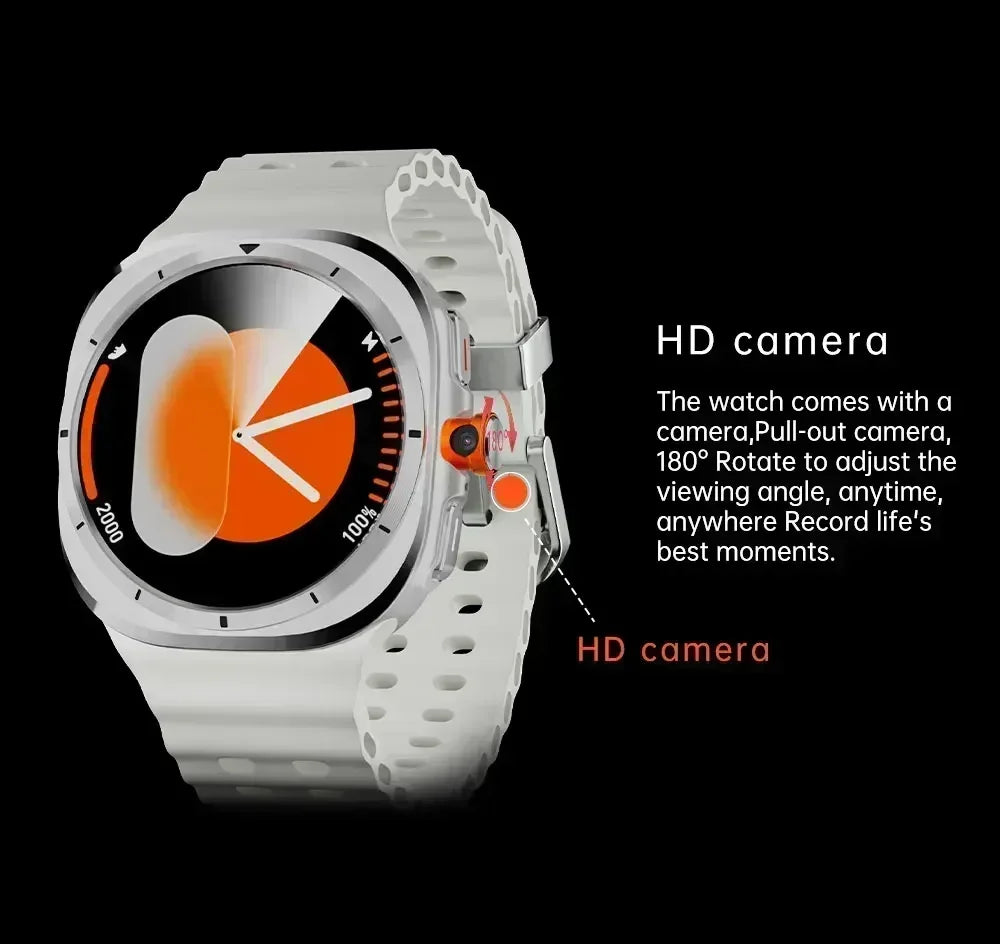 U8 Ultra Smartwatch 5G/4G Android 2025 New Global Call Amoled Screen Rotation Camera GPS WIFI Full Network