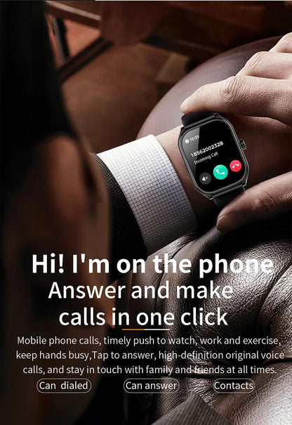 KHwatch 2.01" Curved Screen Smartwatch Men Call Sports Waterproof Wrist Watches Fitness Bracelet Women Watch Clock Smart Watch