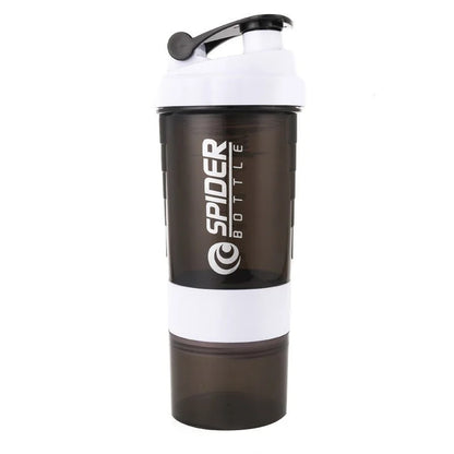 Sport Water Bottle Portable Protein Shake Cup 3 Layers Shake Cup with Measurement Marking Gym Fitness Protein Shake Bottle