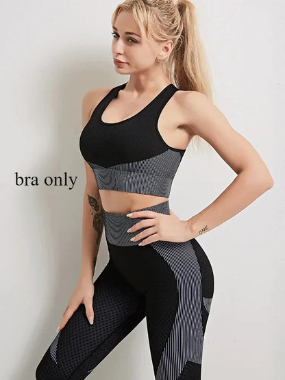 “Flexoora Women’s Zipper Long‑Sleeve Crop Bra & Leggings Set”